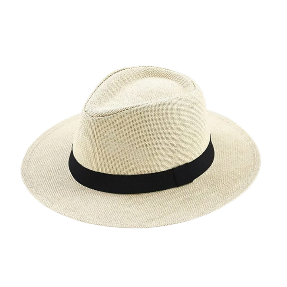 Chapeau Élégant à Bord Large avec Nœud Noir