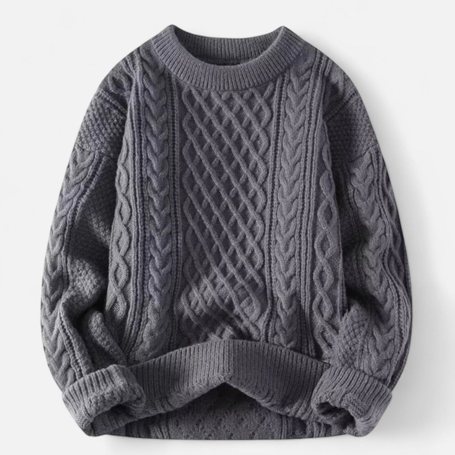 Pull en Laine Rouge à Col Rond pour Homme → Pull Laine Écarlate Col Arrondi Homme