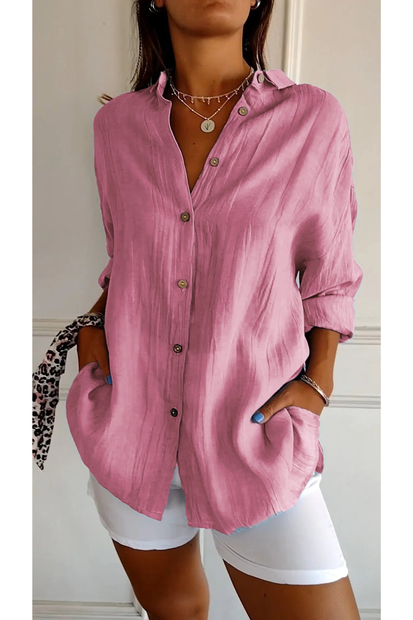 Chemise Élégante Manche Courte Féminine