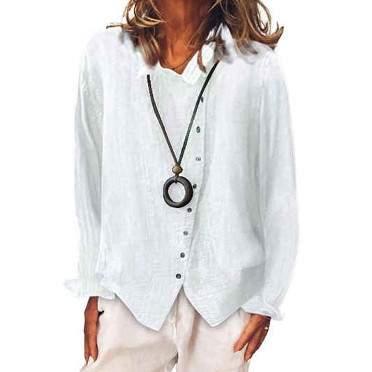 Thalia – Chemise Élégante à Manches Longues Décontractée - LuxeStyle