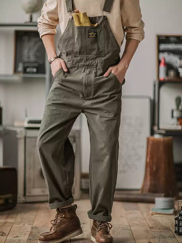 Salopette en coton brun homme pratique