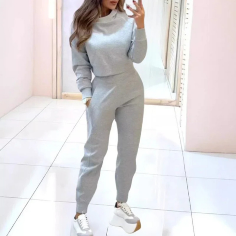Combinaison sport femme deux pièces décontractée