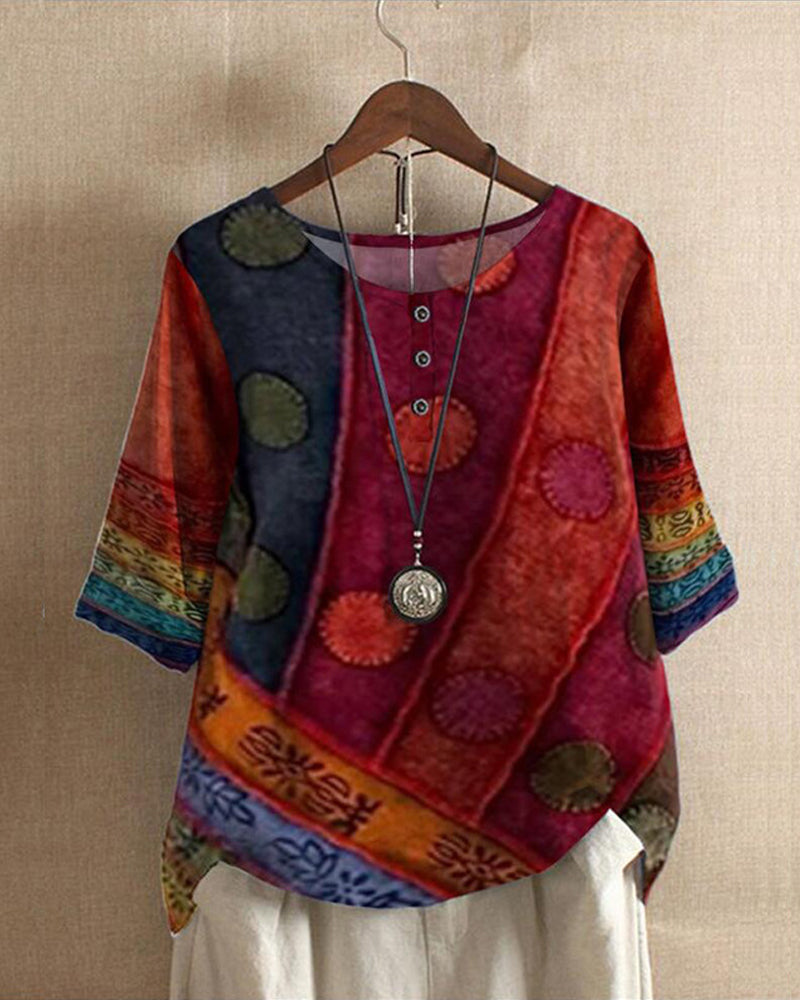 Blouse Féminine Colorée Manches Courtes - LuxeStyle