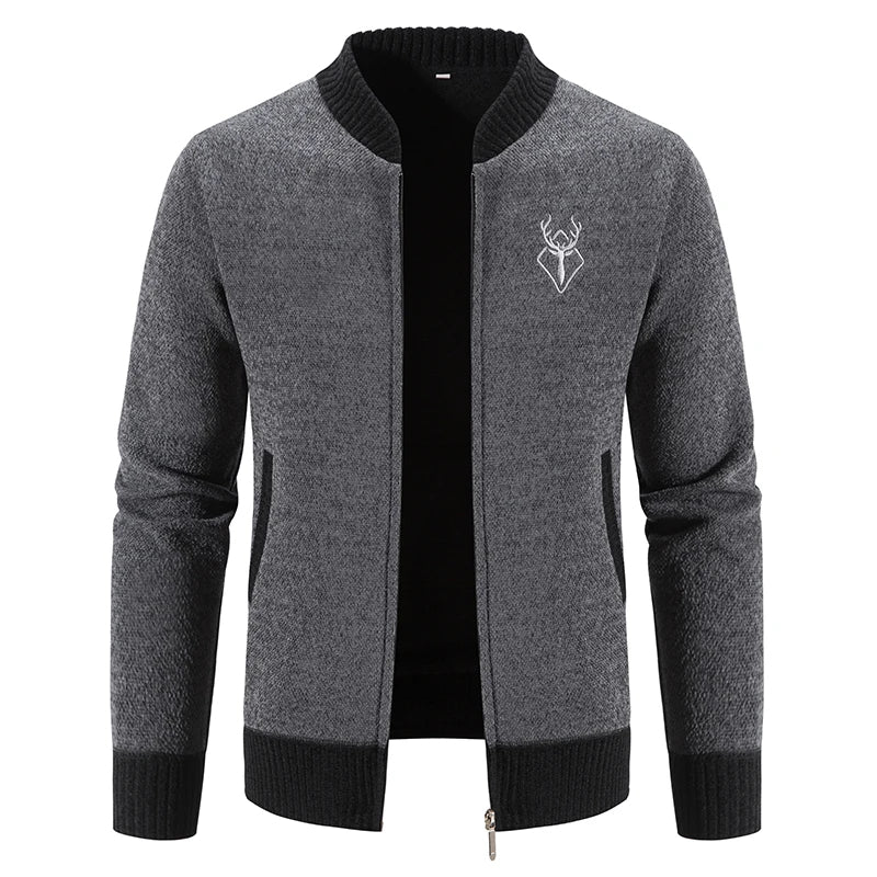 Veste zippée taille slim avec manches longues et poches pratiques