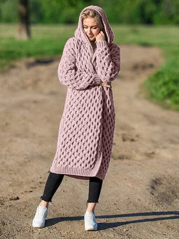Manteau femme long polaire cappuccino