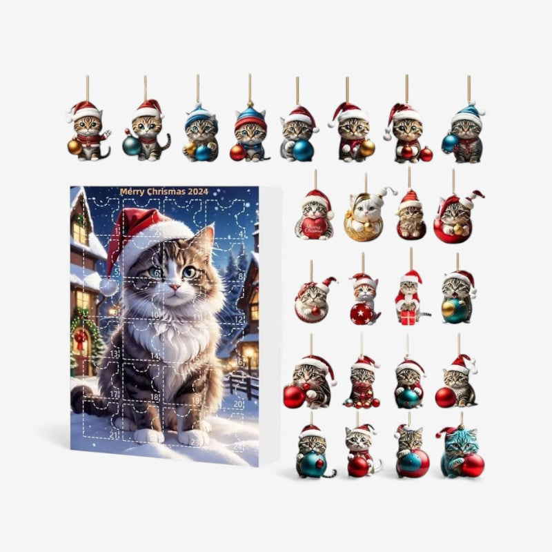 Calendrier de Noël pour Chats avec Jouets Surprises - LuxeStyle