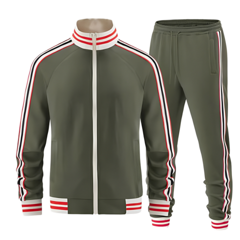Tenue de sport rayée homme deux pièces