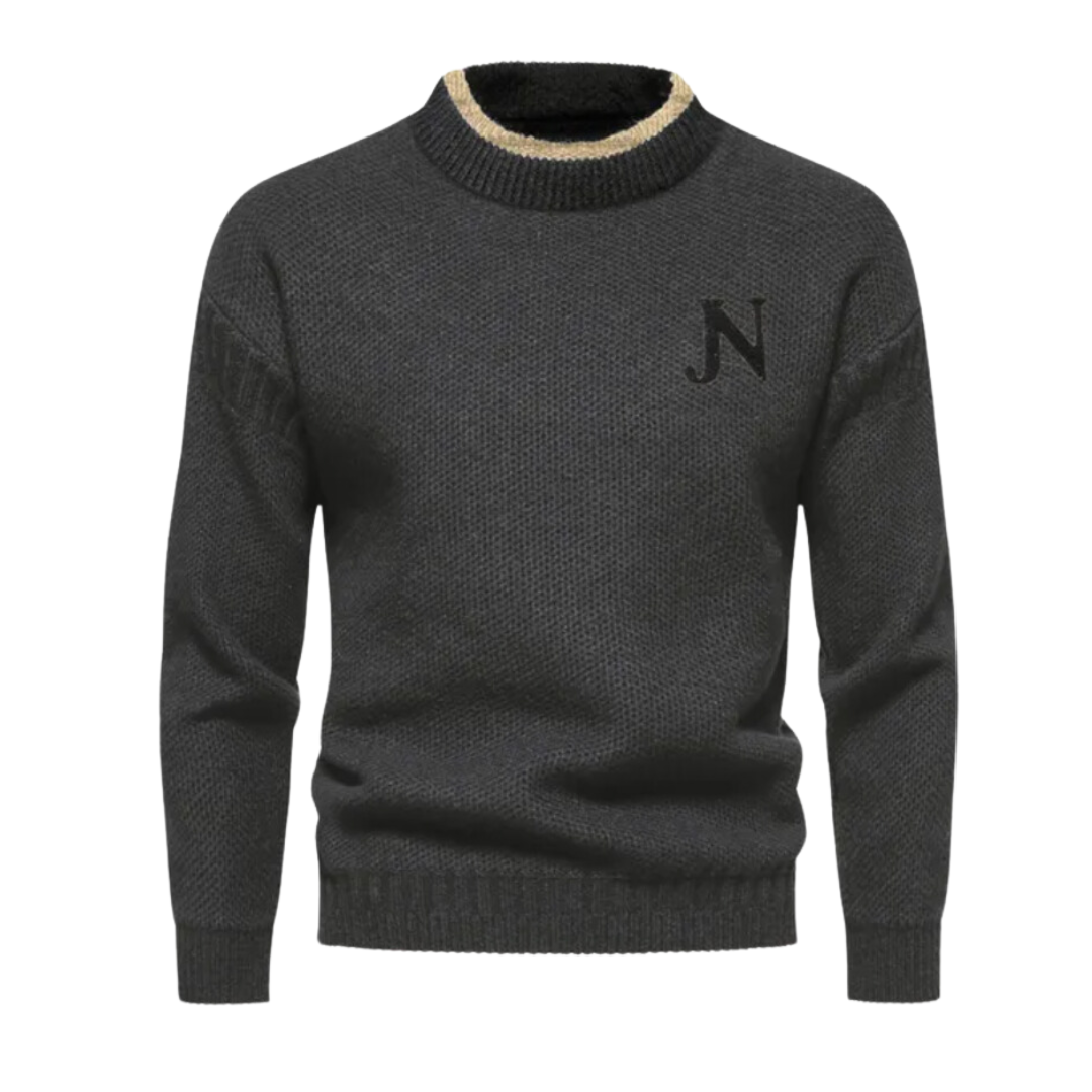 Arthur – Pull en Maille Classique Col Rond Chic À Manches Longues