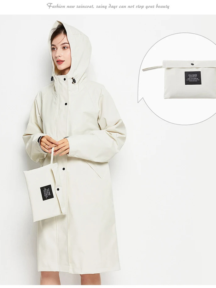 Veste Femme Étanche Légère avec Capuche et Poches