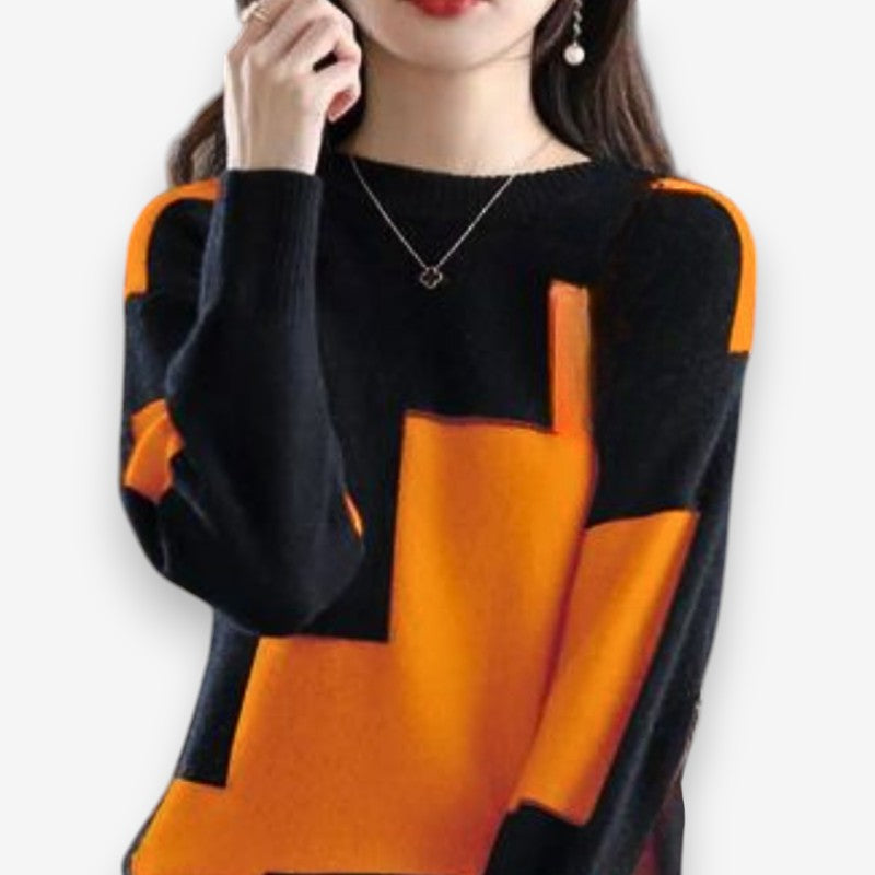 Pull Femme Tricot Chic à Manches Longues