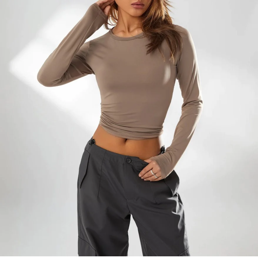 Top Femme à Manches Longues Élégant