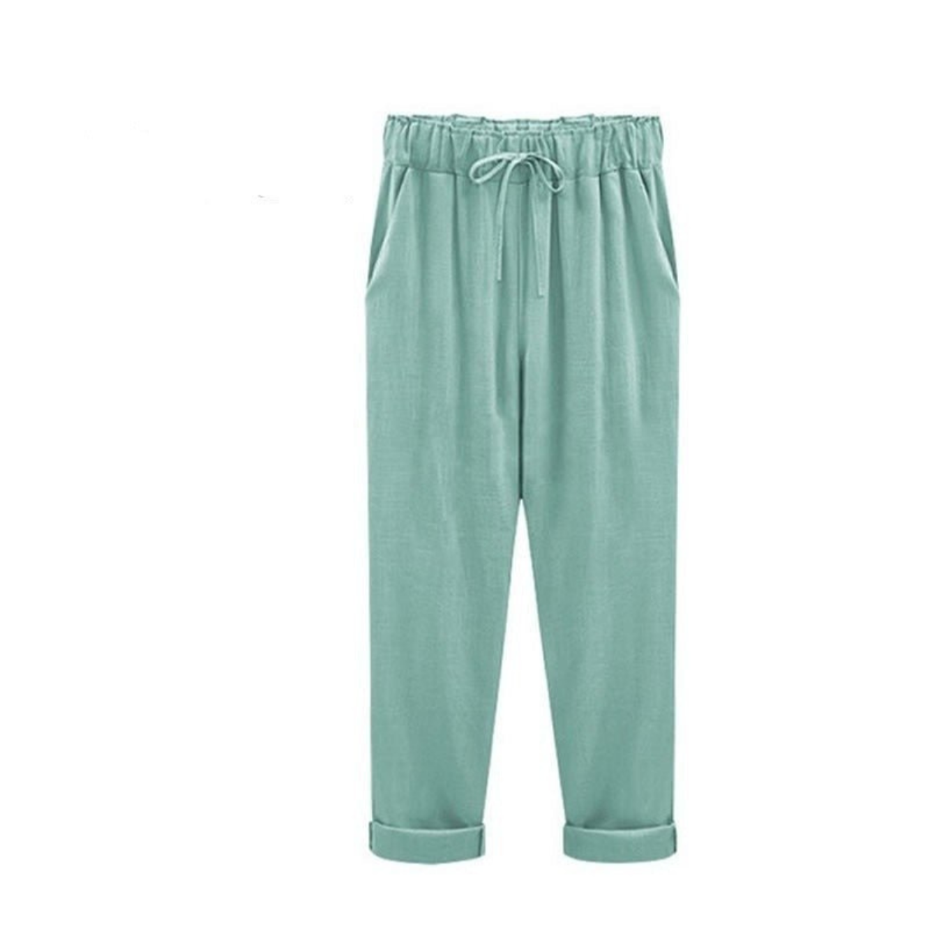 Pantalon Femme Élégant Lin Coton