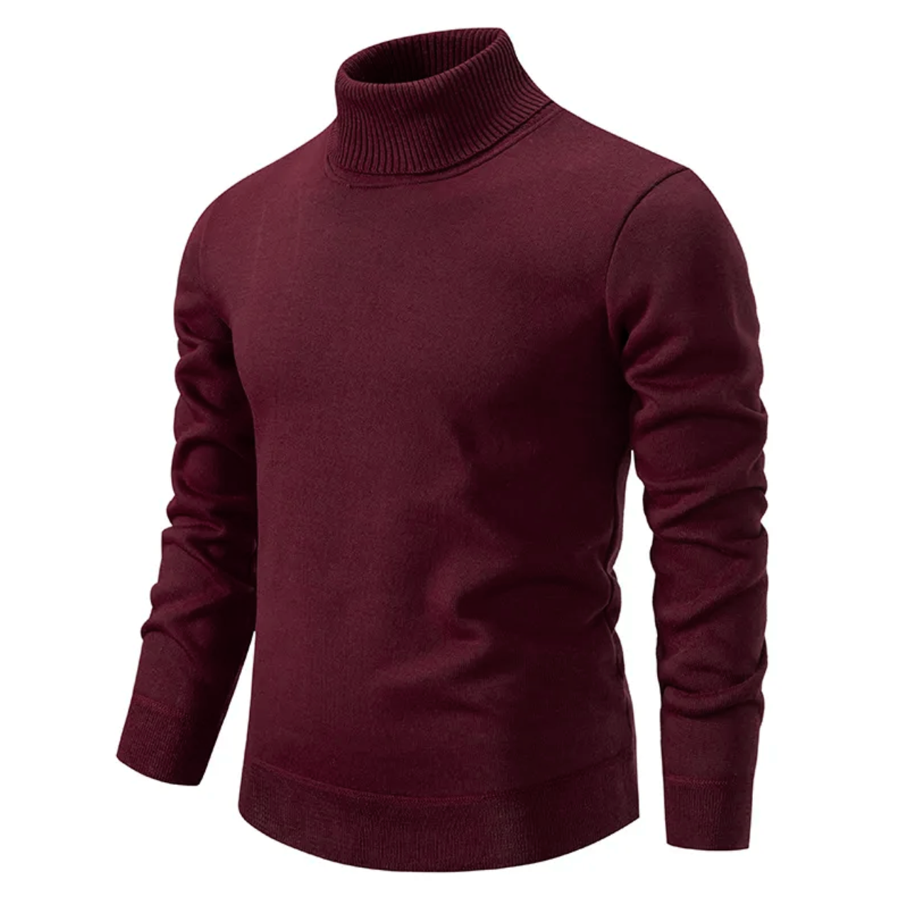 Pull en laine chaude col en V marron pour hommes