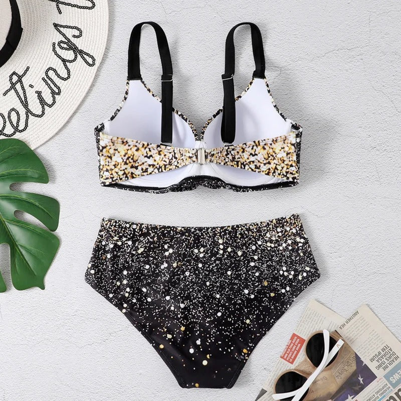 Bikini Élégant Été avec Imprimé Floral et Coupe Relax