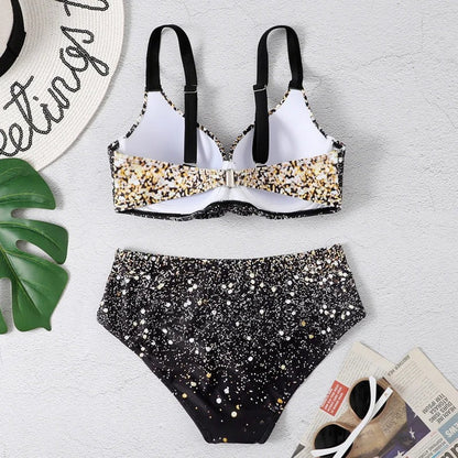 Bikini Élégant Été avec Imprimé Floral et Coupe Relax