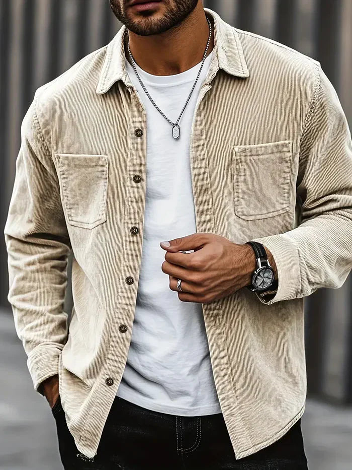 Chemise décontractée homme manches longues - LuxeStyle