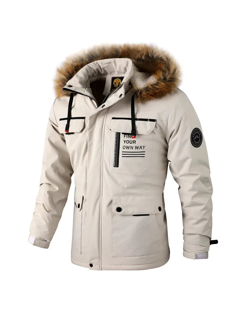 Doudoune Hiver Homme avec Capuche et Poches Doubles - LuxeStyle