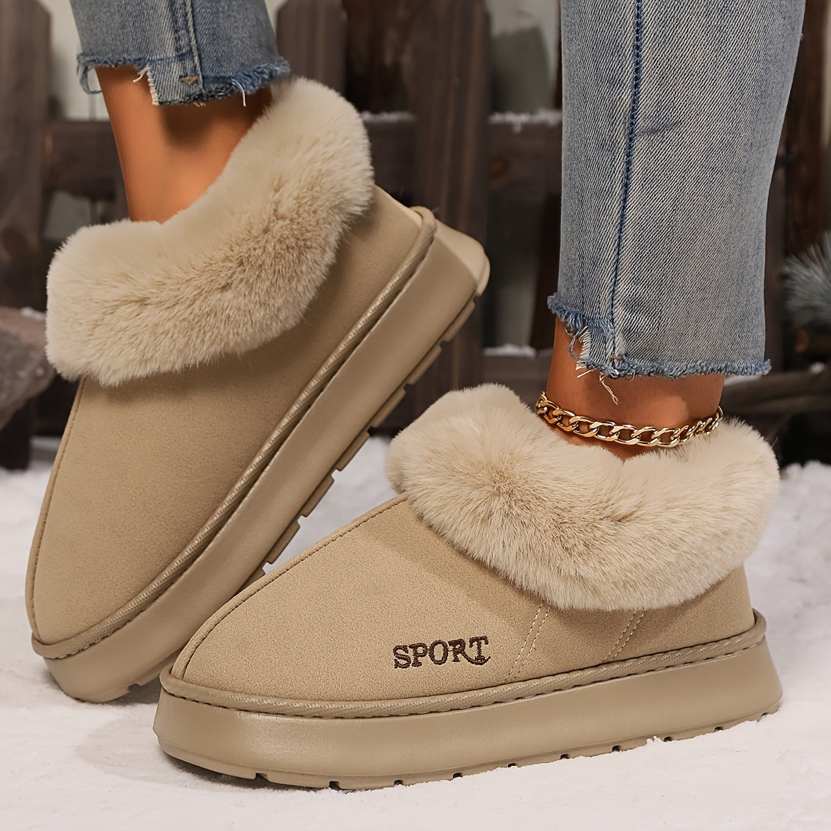 Chaussons douillets en mouton pour femme | Confort hivernal