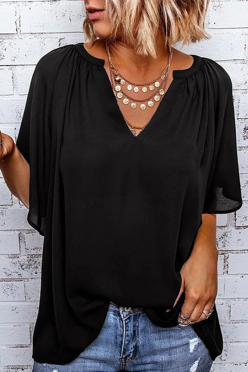 T-Shirt Féminin Décontracté - Haut Confortable à Manches Courtes