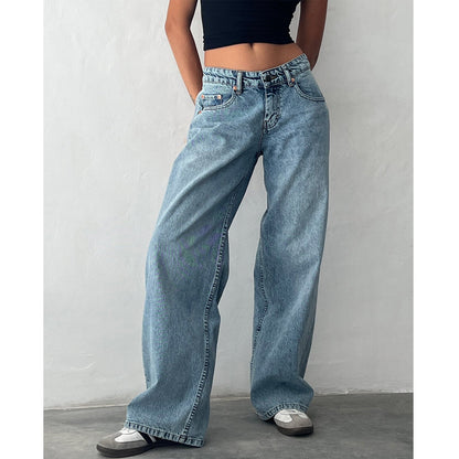 Jean Femme Décontracté Taille Élevée Relâché