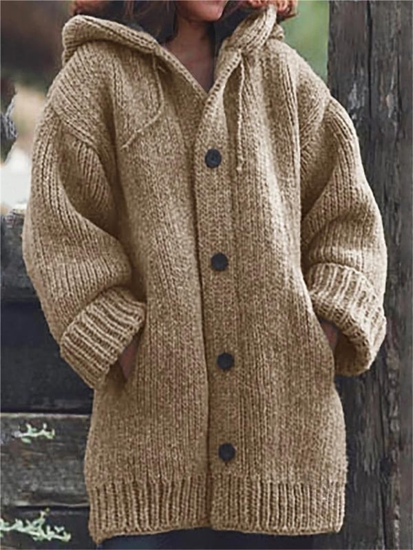 Gilet Long Femme Très Doux avec Capuche - Style Chic et Confortable