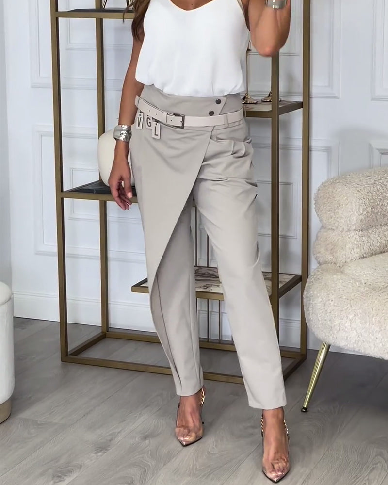 Pantalon Coloré Élastique pour Femme - LuxeStyle