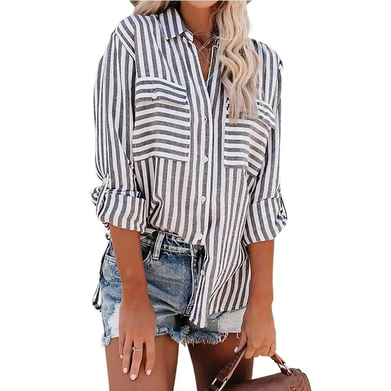 Chemise Homme Élégante Col Chemise Manches Courtes