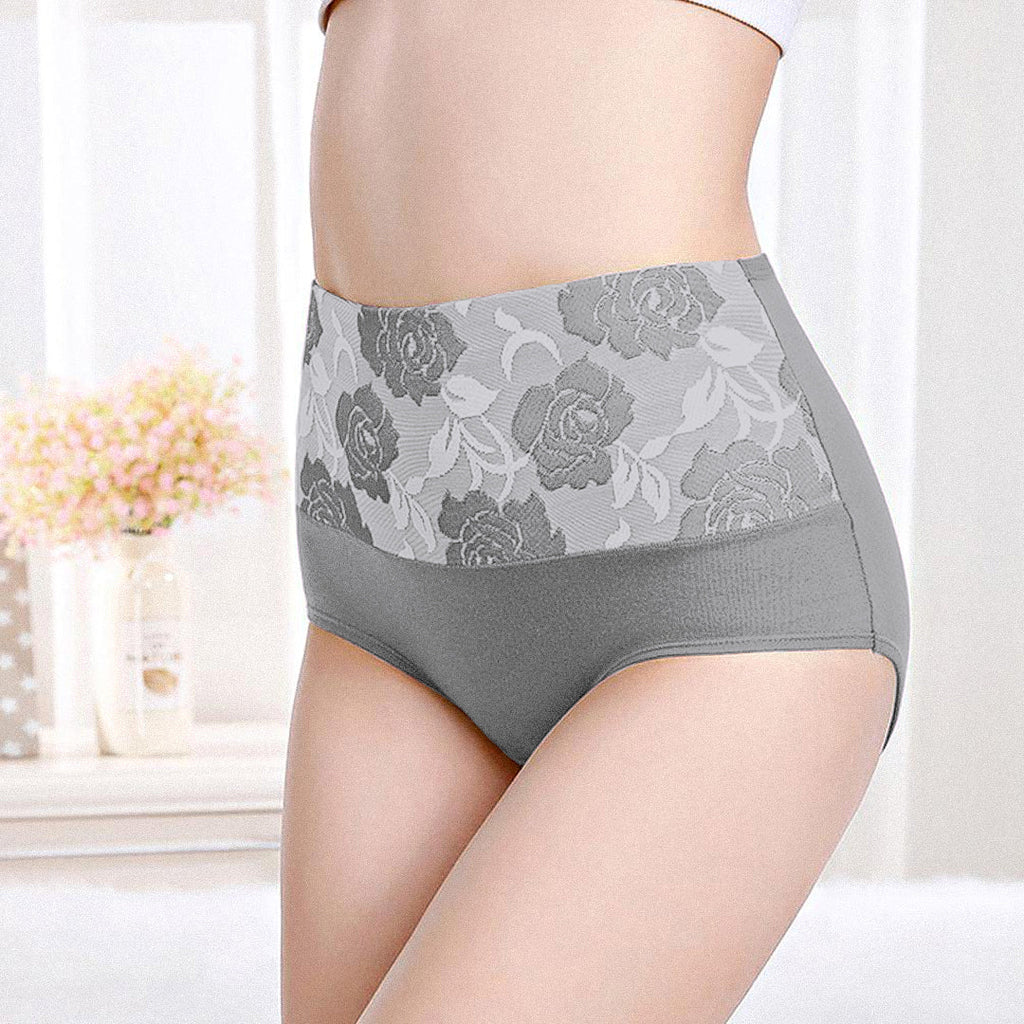 Culotte Femme Élastique avec Gainage et Imprimé Fleur - LuxeStyle