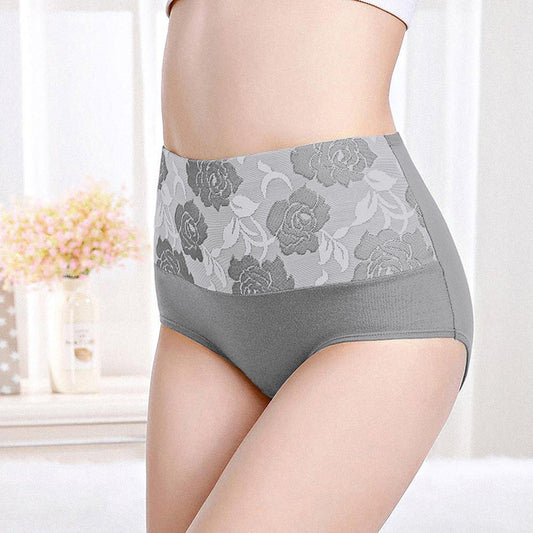 Culotte Femme Élastique avec Gainage et Imprimé Fleur - LuxeStyle