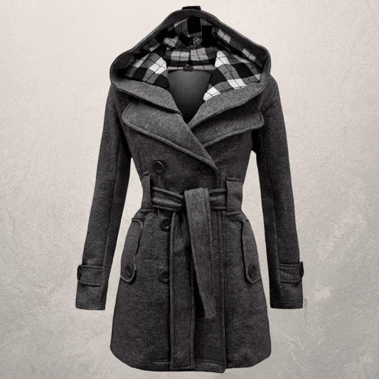Parka Femme Élégant avec Capuche et Ceinture - BlxckFR