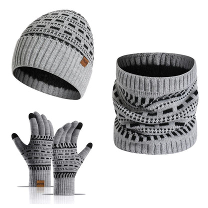 Tenue Hiver Complète avec Chapka, Foulard et Mitaines pour Adultes