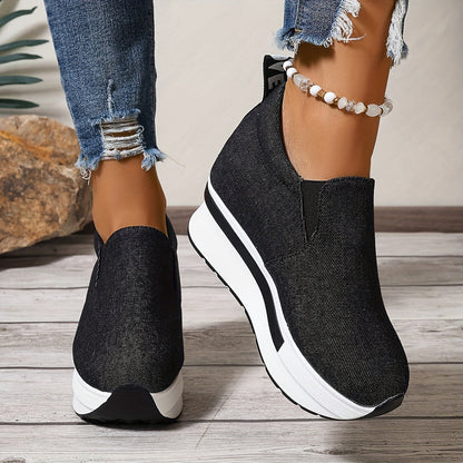 Chaussures décontractées en jeans avec semelle grip
