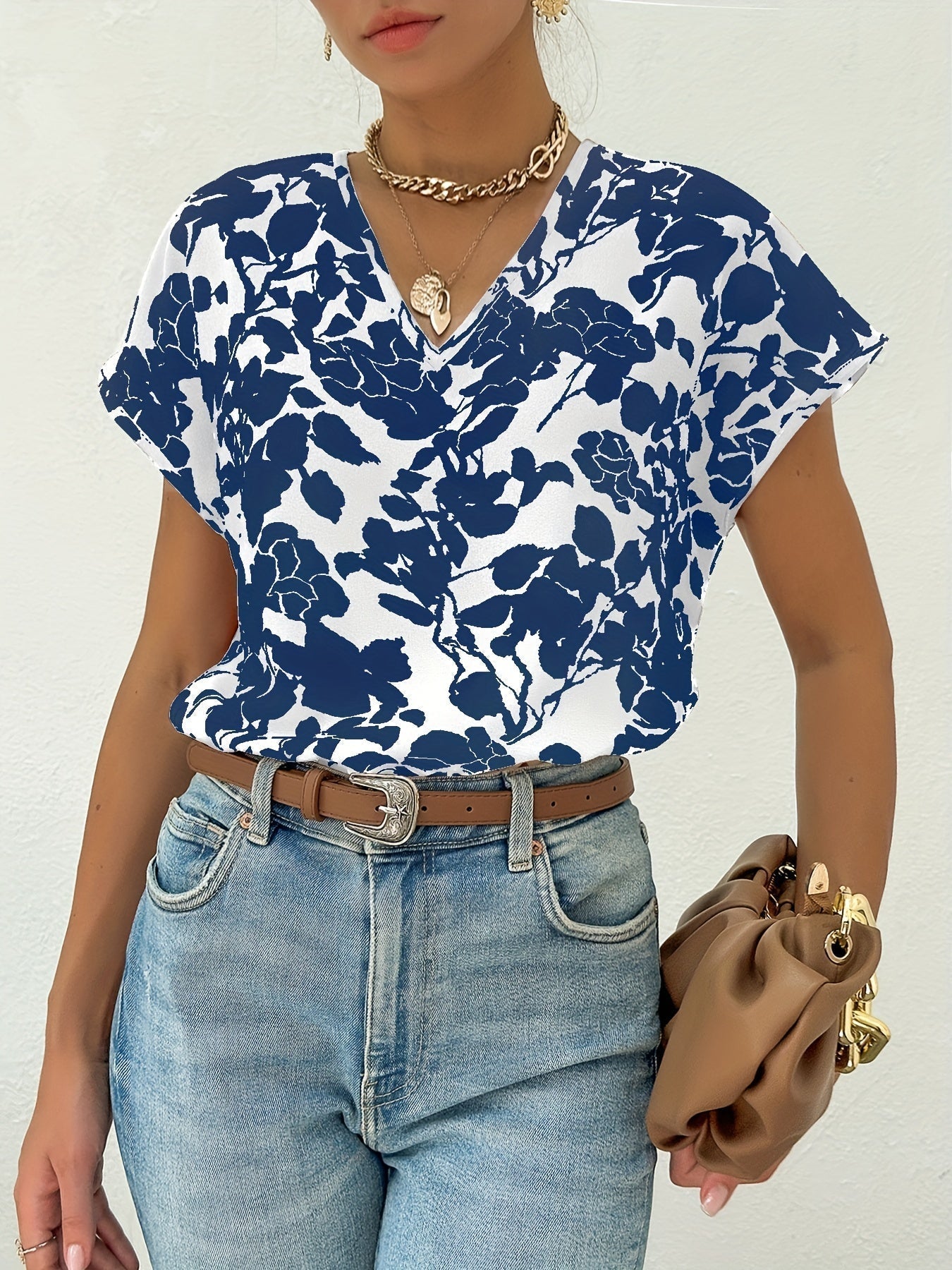 Blouse Été Fleurs Décontractée pour Femme - LuxeStyle