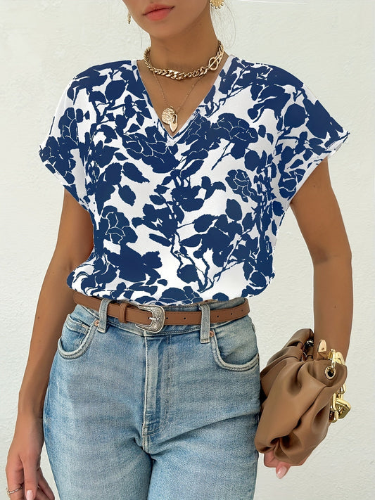 Blouse Été Fleurs Décontractée pour Femme - LuxeStyle