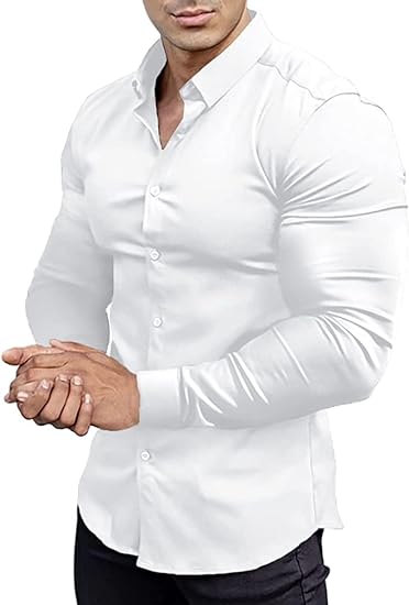 Chemise Homme Élégante Stretch pour Travail ou Soirée