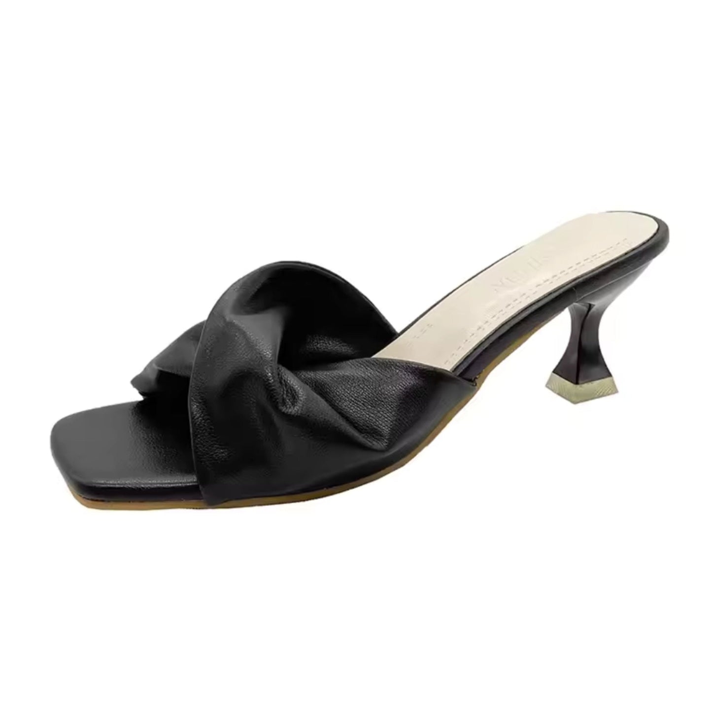 Chaussons Chic à Talons Hauts Style Rétro