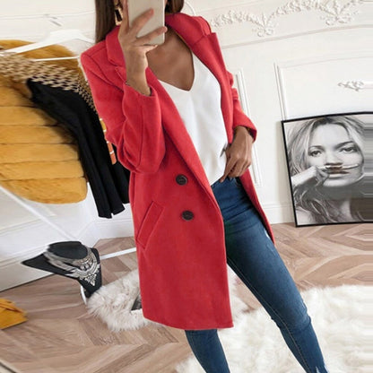 Manteau Femme Élégant Boutons