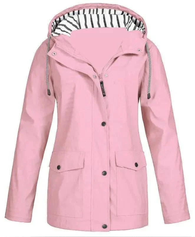 Veste Imperméable Féminine avec Capuche pour Pluie