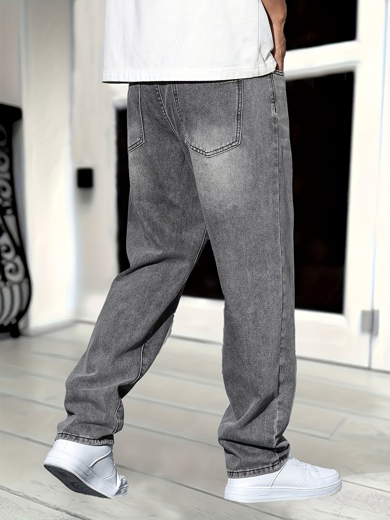 Pantalon Jean Gris Relâché Homme - LuxeStyle