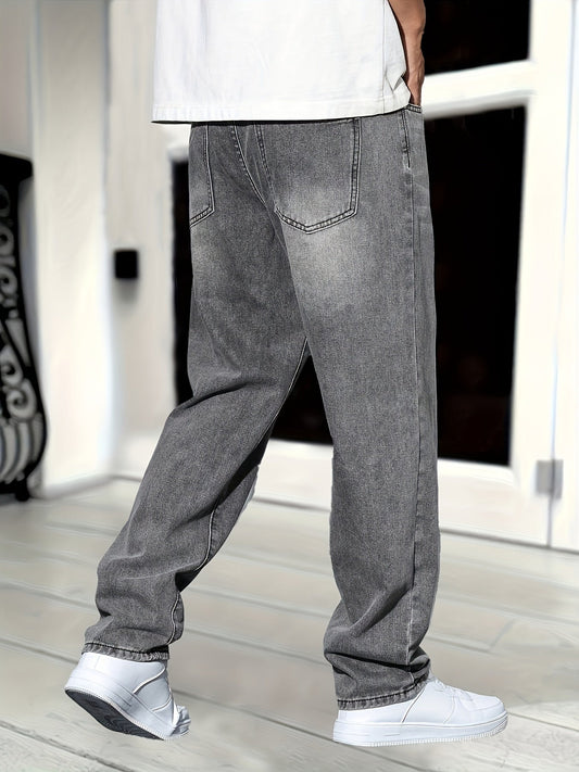 Pantalon Jean Gris Relâché Homme - LuxeStyle