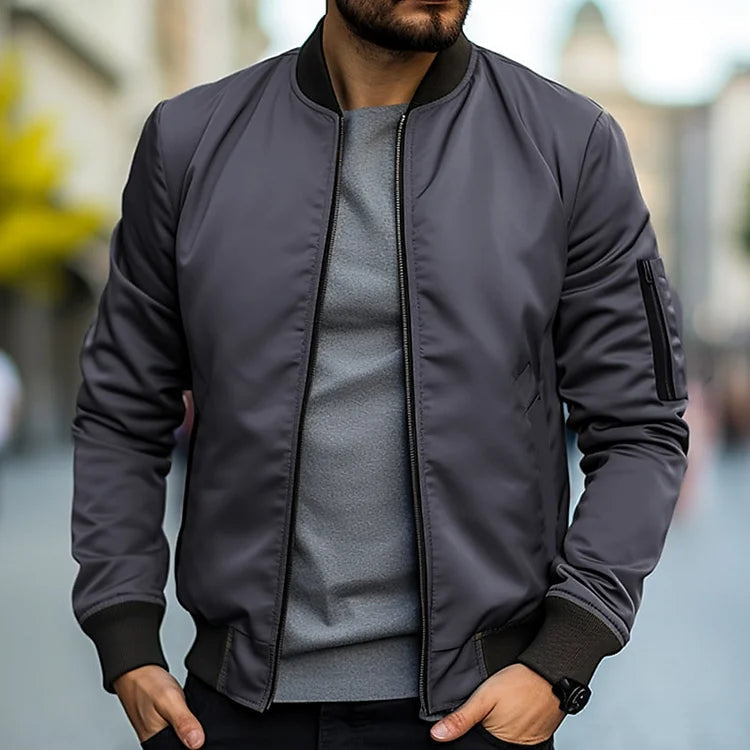 Blouson Homme Streetwear Automne Col Relevé