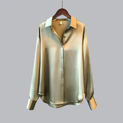 Chemisier Femme en Soie - Blouse Féminine Élégante pour Looks Raffinés