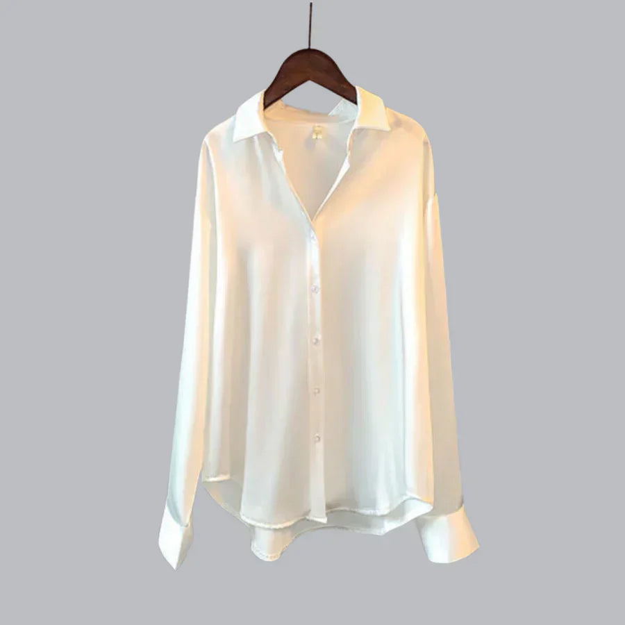 Chemisier Femme en Soie - Blouse Féminine Élégante pour Looks Raffinés