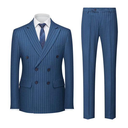 Costume Mariage Homme Élégant Rayures - luxestyle