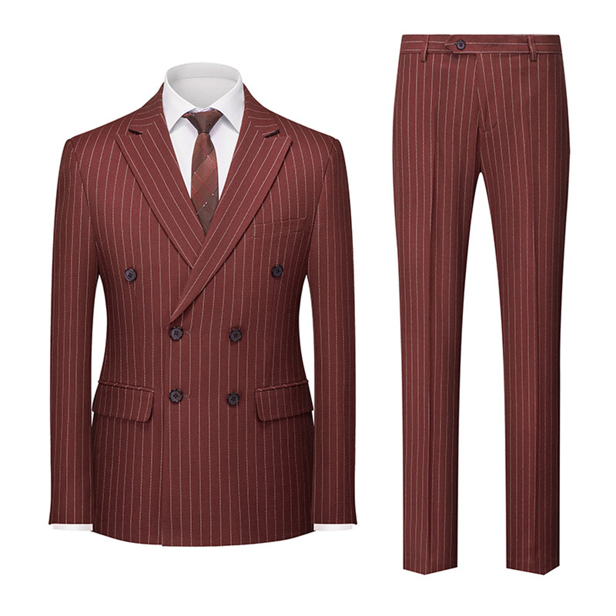 Costume Mariage Homme Élégant Rayures