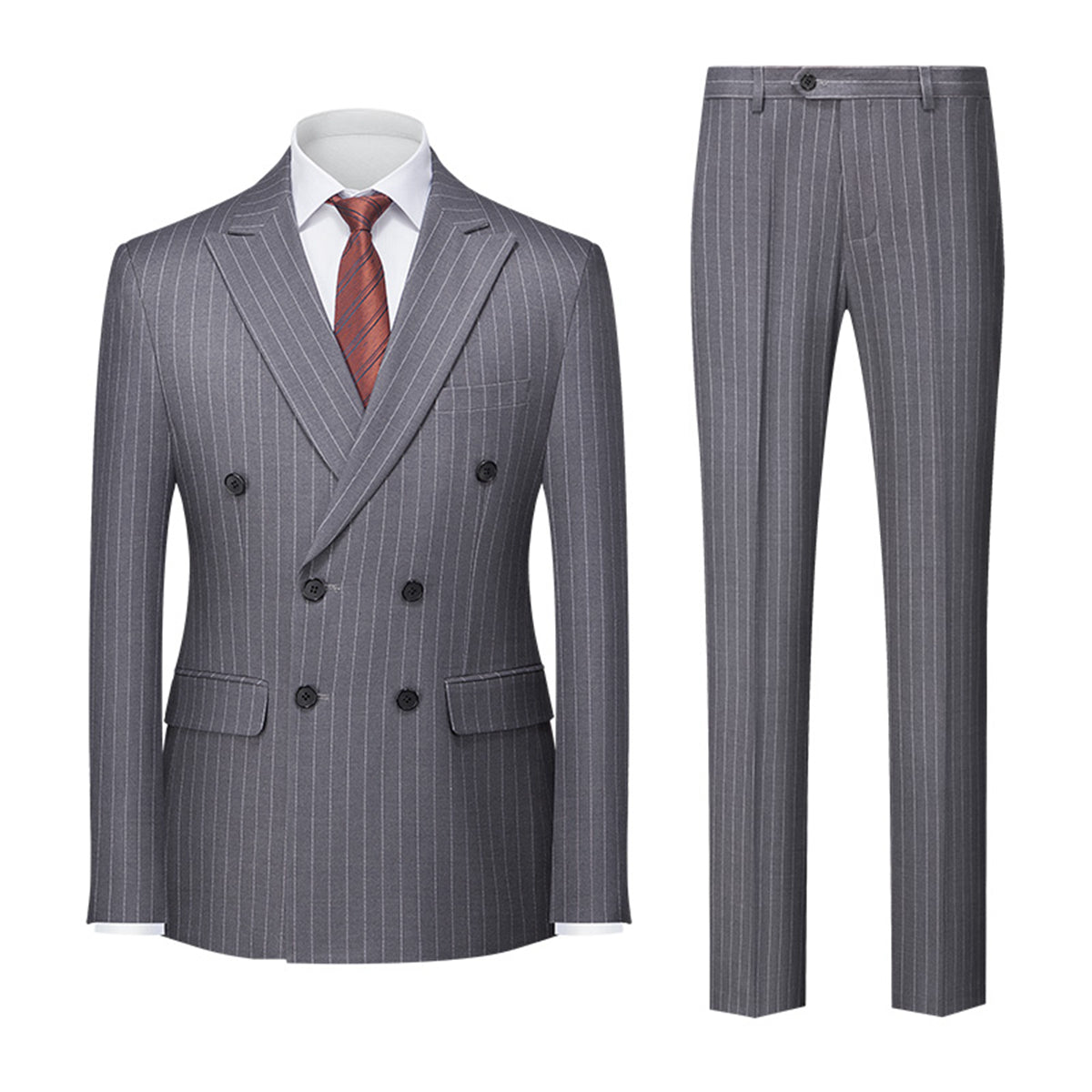 Costume Mariage Homme Élégant Rayures