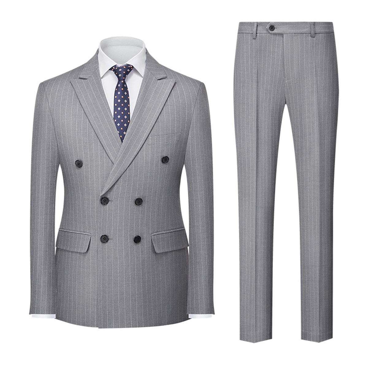Costume Mariage Homme Élégant Rayures