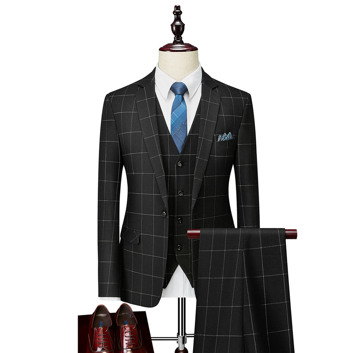 Costume Mariage Homme Élégant à Carreaux - luxestyle