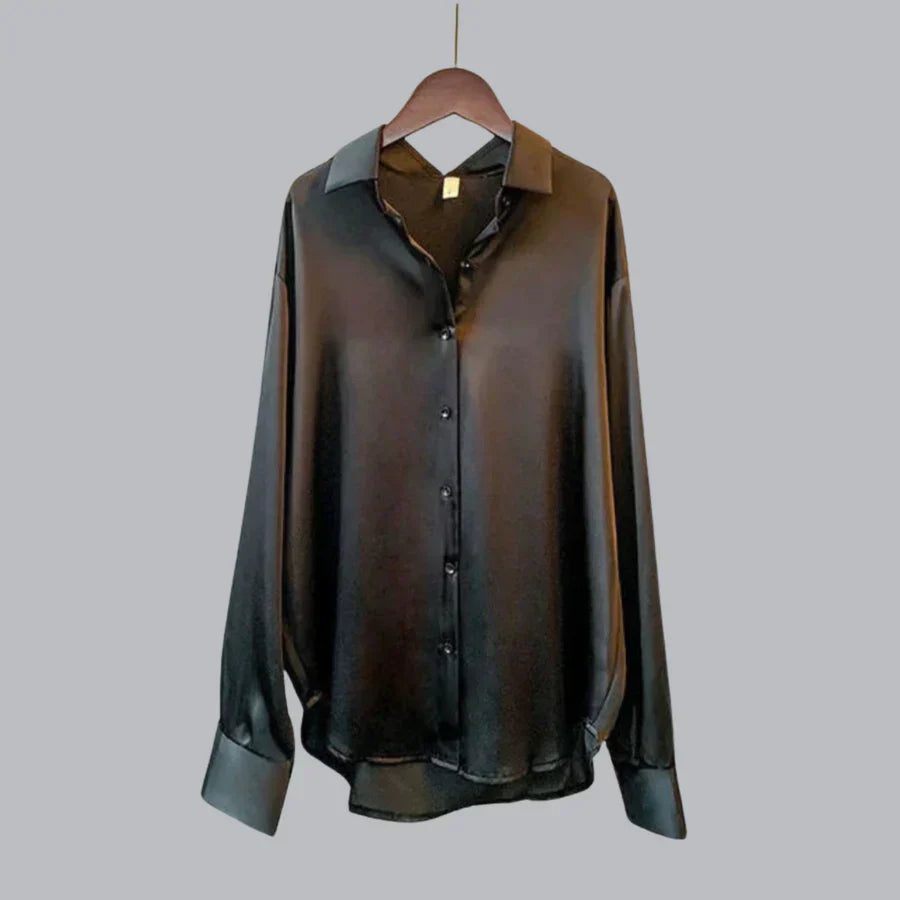 Chemisier Femme en Soie - Blouse Féminine Élégante pour Looks Raffinés