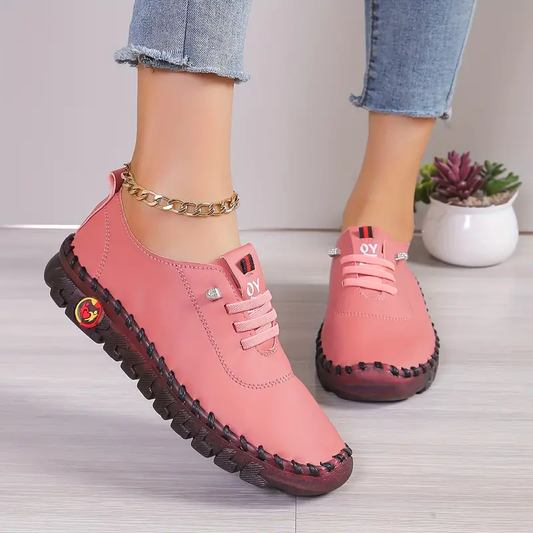 Bottines Démoniaques Cuir Rose Féminines - LuxeStyle